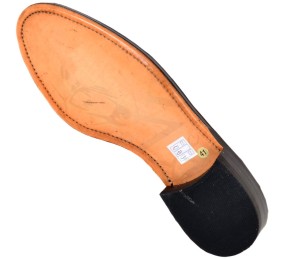 Botín rociero de piel de ternera oscura | Piso suela