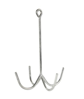 Soporte de metal para arreos con 4 brazos