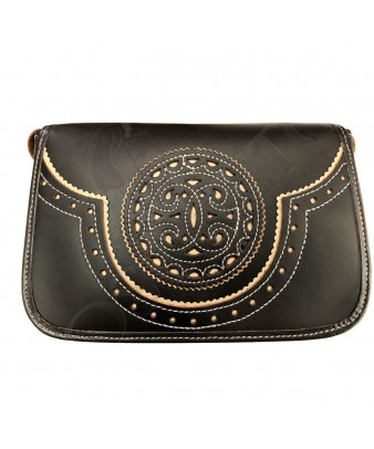 Bolso De Piel | Oscuro / Beig