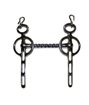 Bocado para enganche globo| Embocadura recta estriada