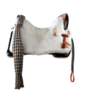 Silla de montar vaquera de fibra modelo Dalia | Negra