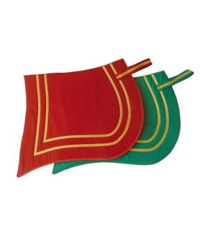 Mantilla alta escuela de paño con lana con pico