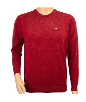 Jersey de punto cuello redondo Teckel | Burdeos (Color 09)