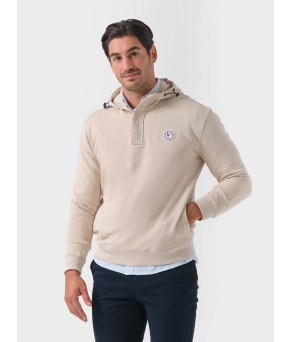 Sudadera Media Cremallera y Capucha | Nude