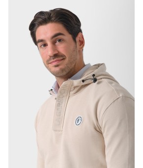 Sudadera Media Cremallera y Capucha | Nude