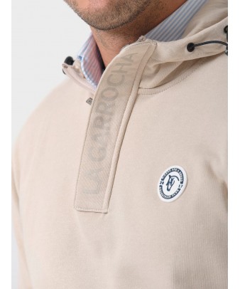 Sudadera Media Cremallera y Capucha | Nude