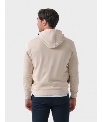 Sudadera Media Cremallera y Capucha | Nude