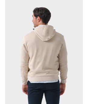 Sudadera Media Cremallera y Capucha | Nude