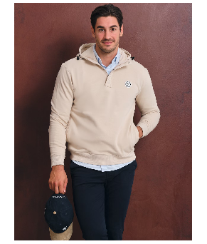 Sudadera Media Cremallera y Capucha | Nude