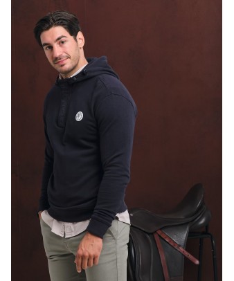 Sudadera Media Cremallera y Capucha | Marino