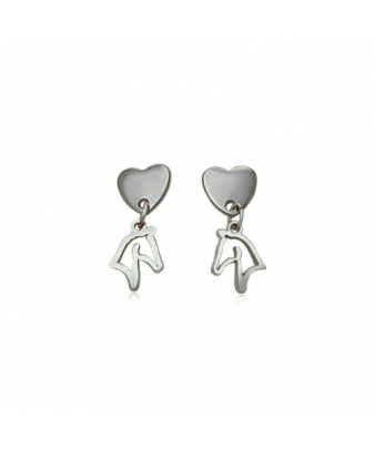 Pendientes Fénix plateados