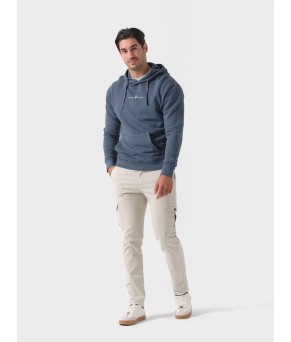 Sudadera Capucha Garment Dyed | Cobalto