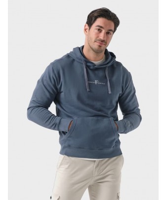 Sudadera Capucha Garment Dyed | Cobalto