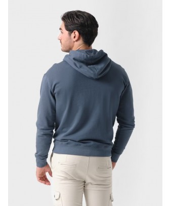Sudadera Capucha Garment Dyed | Cobalto