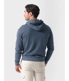 Sudadera Capucha Garment Dyed | Cobalto