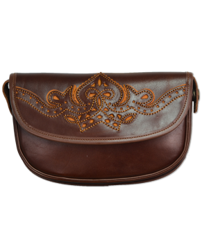 Bolsito-riñonera M-184 | Cereza / Adornos Blancos