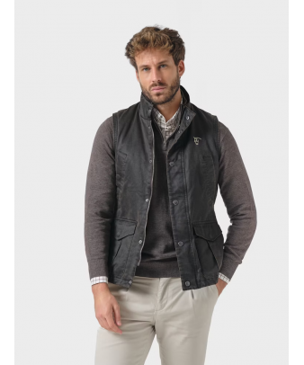 Chaleco Efecto Encerado | Moka