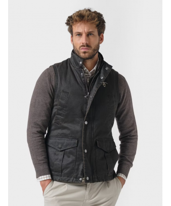 Chaleco Efecto Encerado | Moka