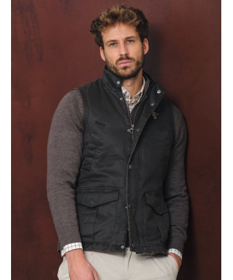 Chaleco Efecto Encerado | Moka