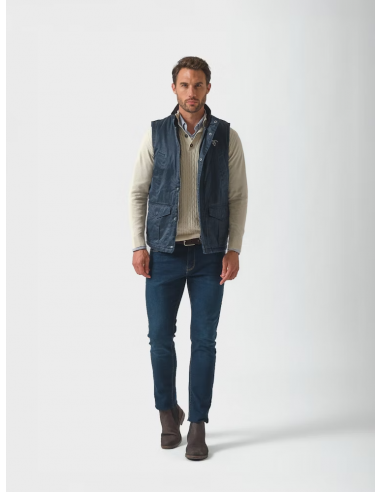 Chaleco Efecto Encerado | Marino Chaleco Efecto Encerado | Marino