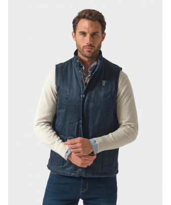 Chaleco Efecto Encerado | Marino