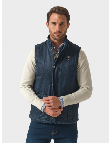 Chaleco Efecto Encerado | Marino Chaleco Efecto Encerado | Marino