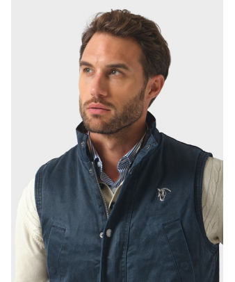 Chaleco Efecto Encerado | Marino