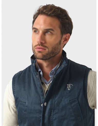 Chaleco Efecto Encerado | Marino Chaleco Efecto Encerado | Marino