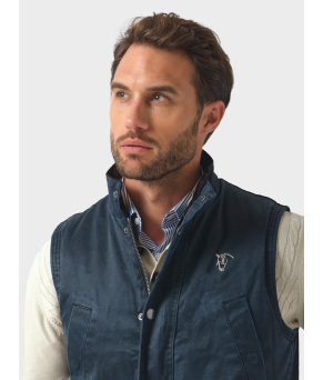 Chaleco Efecto Encerado | Marino