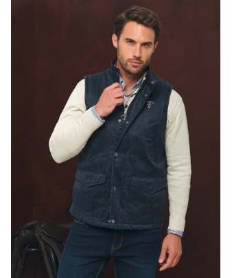 Chaleco Efecto Encerado | Marino