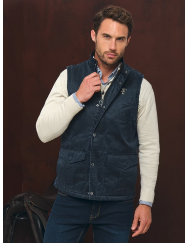 Chaleco Efecto Encerado | Marino Chaleco Efecto Encerado | Marino