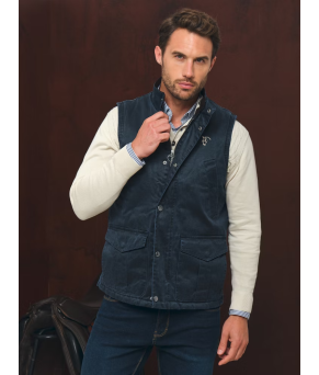 Chaleco Efecto Encerado | Marino