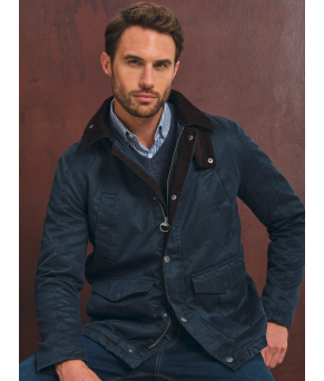 Parka Efecto Encerado | Marino