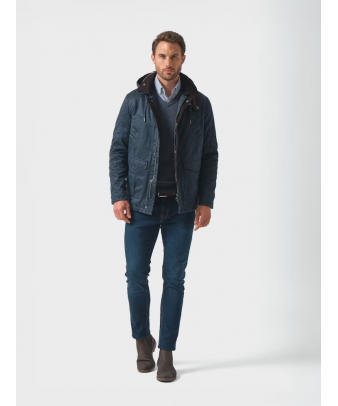 Parka Efecto Encerado | Marino 2