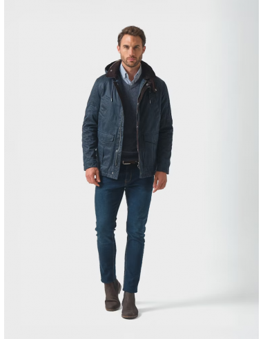 Parka Efecto Encerado | Marino