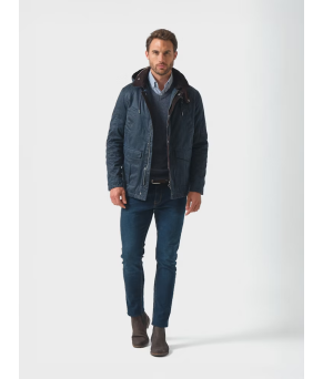 Parka Efecto Encerado | Marino