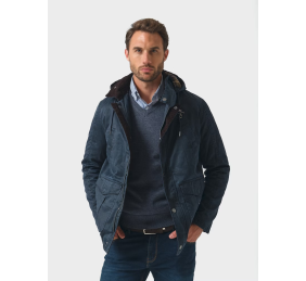 Parka Efecto Encerado | Marino