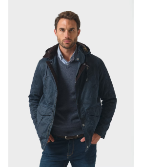 Parka Efecto Encerado | Marino