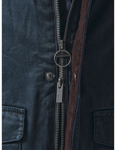 Parka Efecto Encerado | Marino