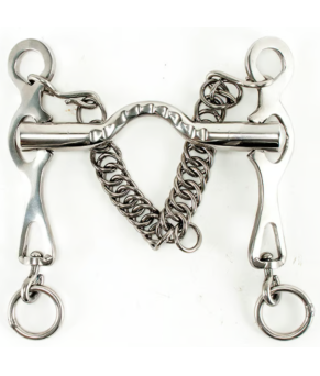 Bocado portugués con cadenilla inoxidable premium