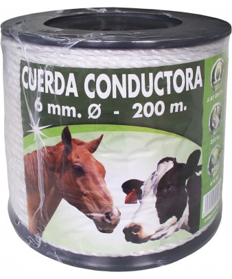 Cordón conductor blanco 6mm...