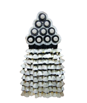 Mosquero artesano de seda premium | Blanco - negro