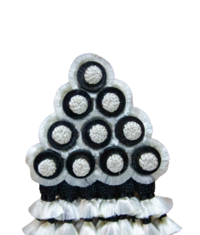 Mosquero artesano de seda premium | Blanco - negro