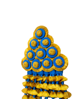 Mosquero artesano de seda premium | Oro - azul