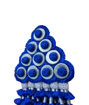 Mosquero artesano de seda premium |  Azulina - Plata