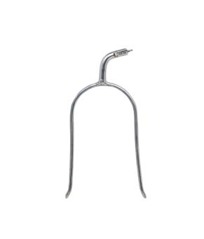 Espuelín con ruleta inglesa torcida cromada