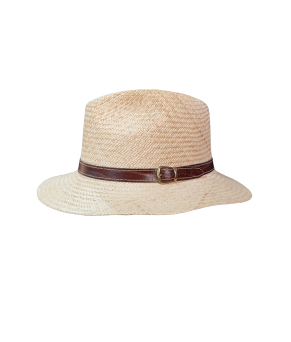 Sombrero de paja natural con correa
