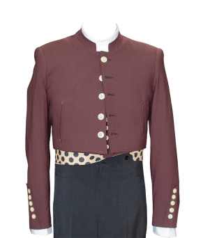 Chaqueta y chalequillo | Sarga | Borgoña