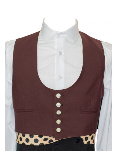 Chaqueta y chalequillo | Sarga | Borgoña