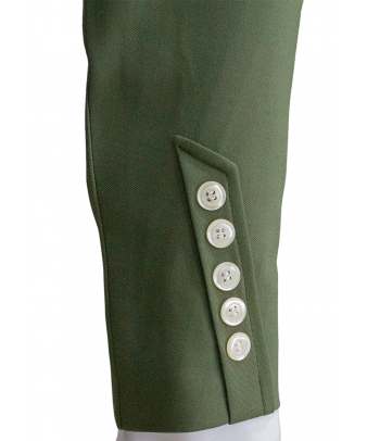 Chaqueta y chalequillo | Sarga | Verde musgo